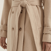 Womens Belted Trench Coat – Classic Double Breasted Elegant Style