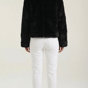 Womens Cropped Statement Jacket – Buckle Detail Modern Style