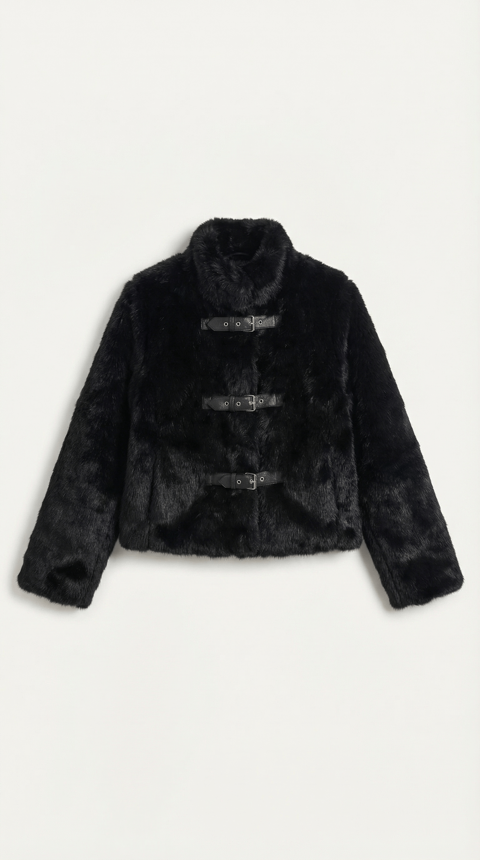 Womens Cropped Statement Jacket – Buckle Detail Modern Style