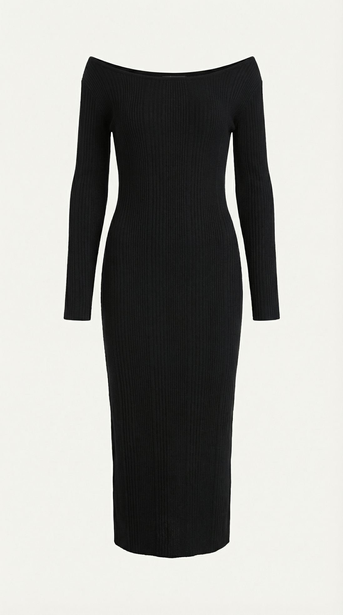 Womens Off Shoulder Maxi Dress – Elegant Ribbed Statement Style