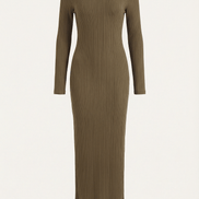 Womens Off Shoulder Maxi Dress – Elegant Ribbed Statement Style