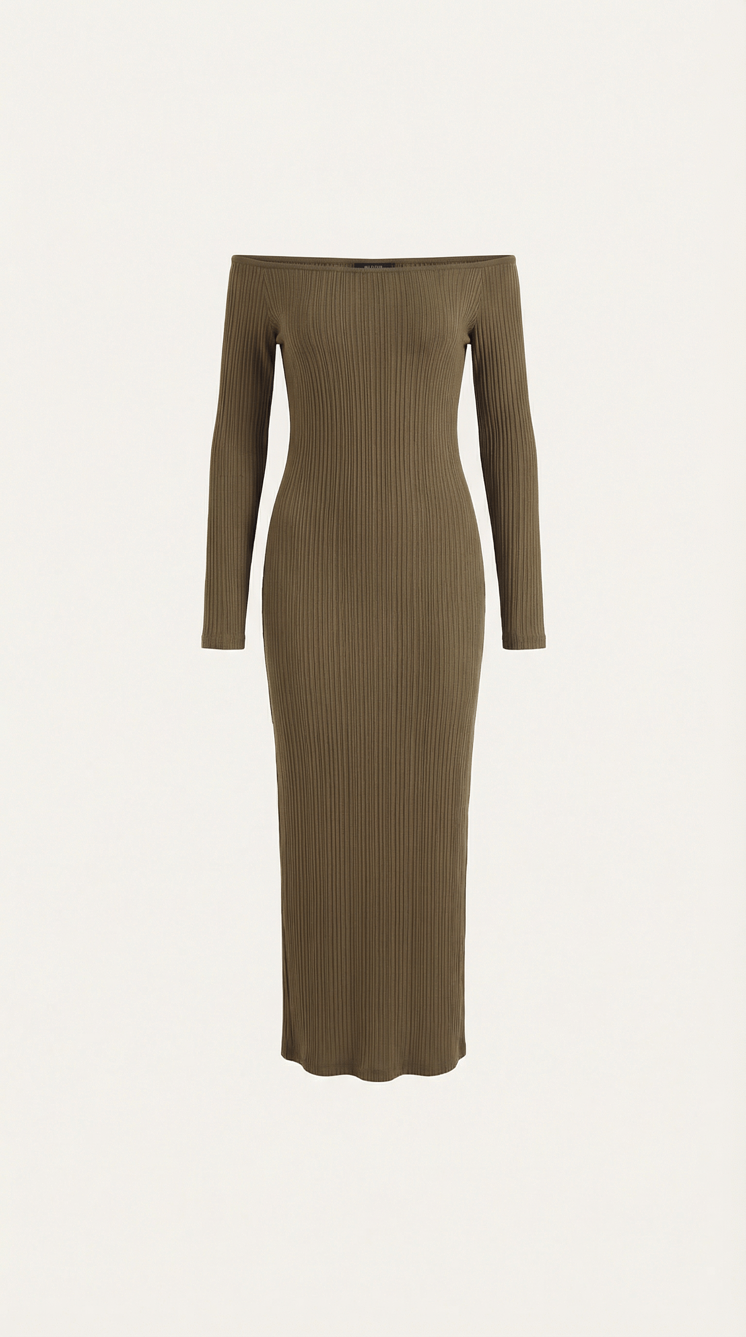 Womens Off Shoulder Maxi Dress – Elegant Ribbed Statement Style