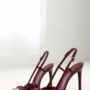 Womens Pointed Toe Court Heels – Bow T Strap Elegant Style