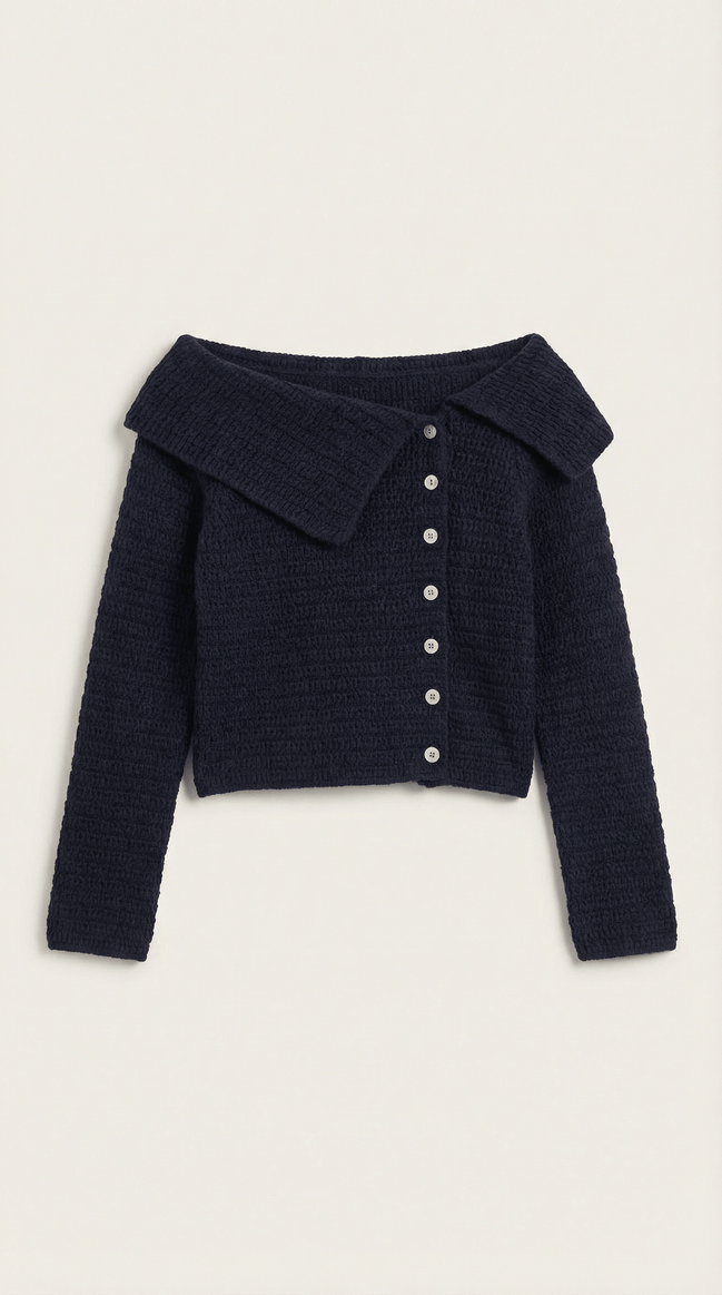 Womens Asymmetrical Knit Top – Chic Everyday Style Essential