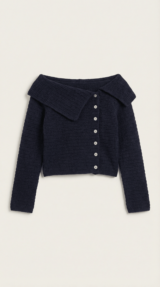 Womens Asymmetrical Knit Top – Chic Everyday Style Essential