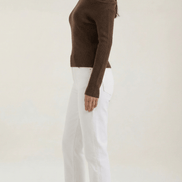 Womens Asymmetric Knit Top – Chic Off Shoulder Everyday Style