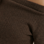 Womens Asymmetric Knit Top – Chic Off Shoulder Everyday Style