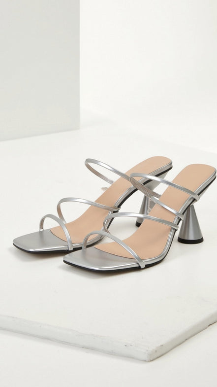 Womens Strappy Block Heel Sandals – Modern Square Toe Style