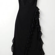 Womens Ruffled Maxi Dress – Dramatic Statement Evening Style