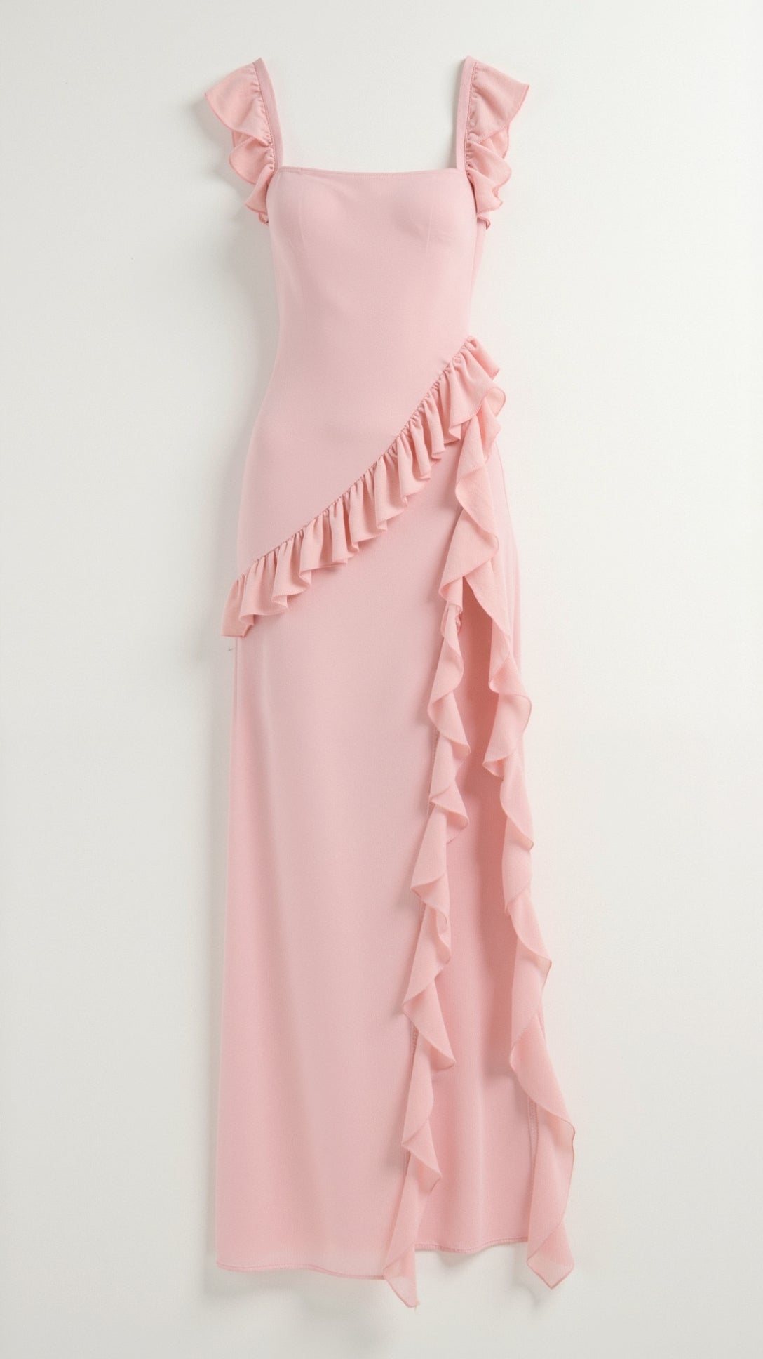 Womens Ruffled Maxi Dress – Dramatic Statement Evening Style
