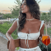 Womens Two-Piece Set - Bralette Top and Maxi Skirt