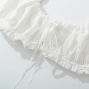 Womens Two-Piece Set - Bralette Top and Maxi Skirt