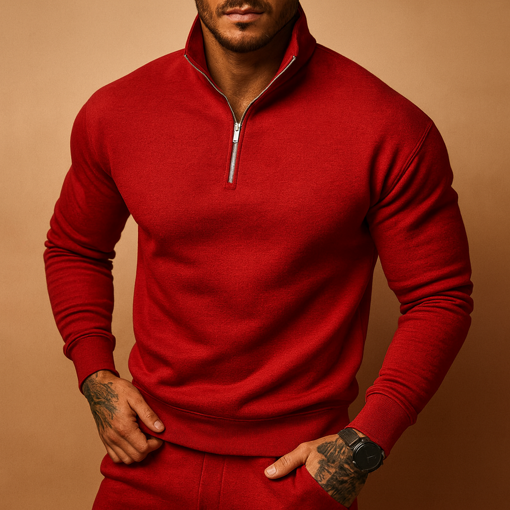 Finn – Mens Half Zip Jumper Knit Pullover Casual Smart Everyday Layering