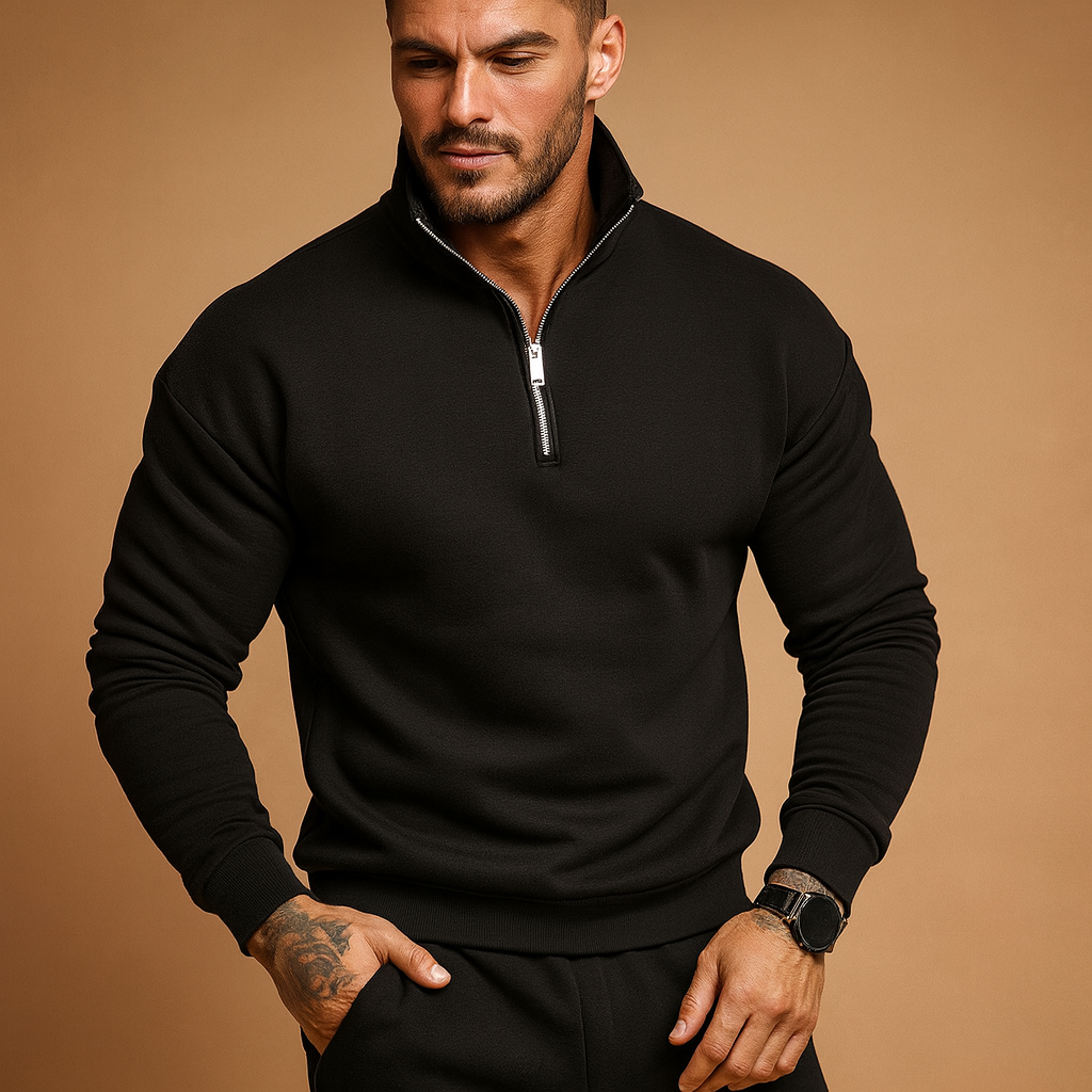 Finn – Mens Half Zip Jumper Knit Pullover Casual Smart Everyday Layering